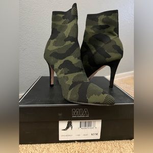 MIA McKinley Stiletto Booties Camouflage